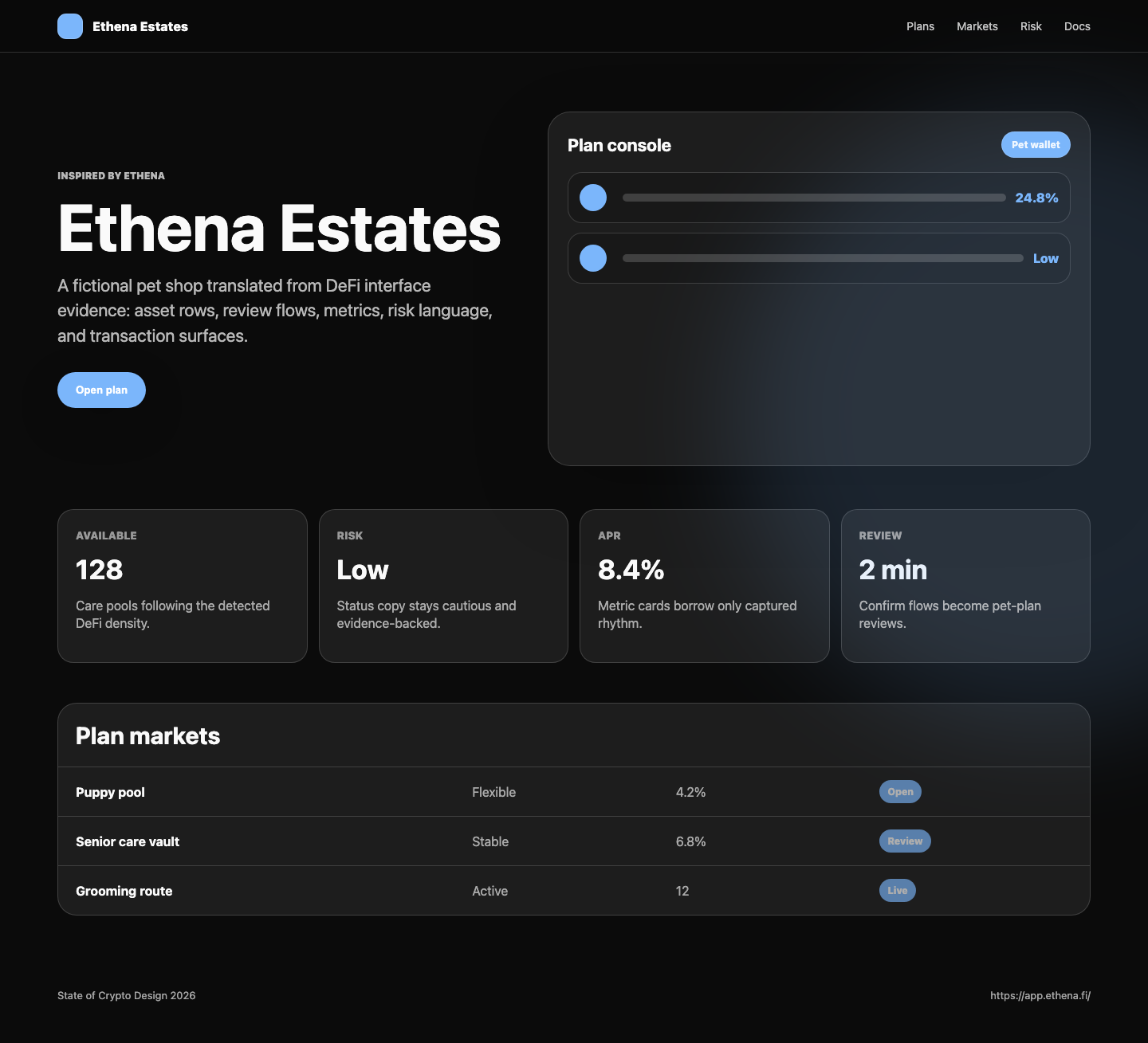 Ethena Pet Shop desktop screenshot