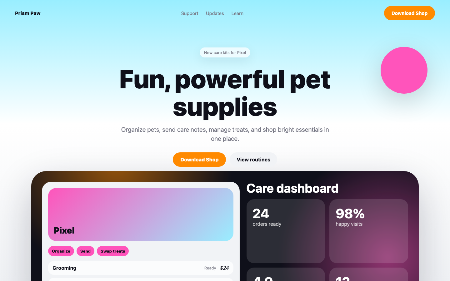 Prism Paw Supply desktop screenshot