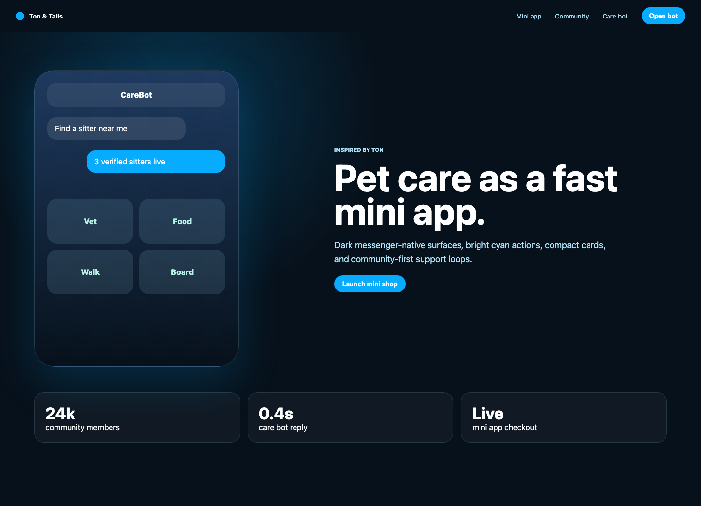 TON Pet Shop desktop screenshot